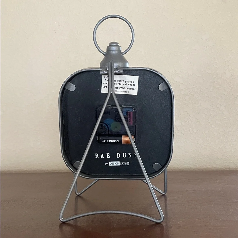 Gray Rae Dunn metal clock